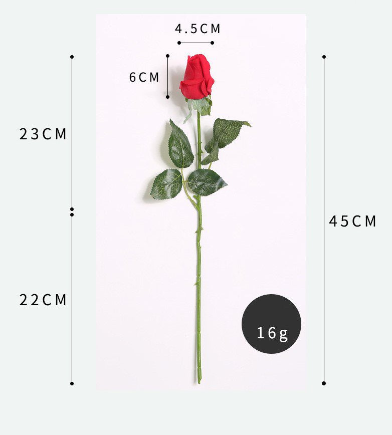 Real Touch Artificial Rose Bud For Living Room Indoor Decoration And Wedding