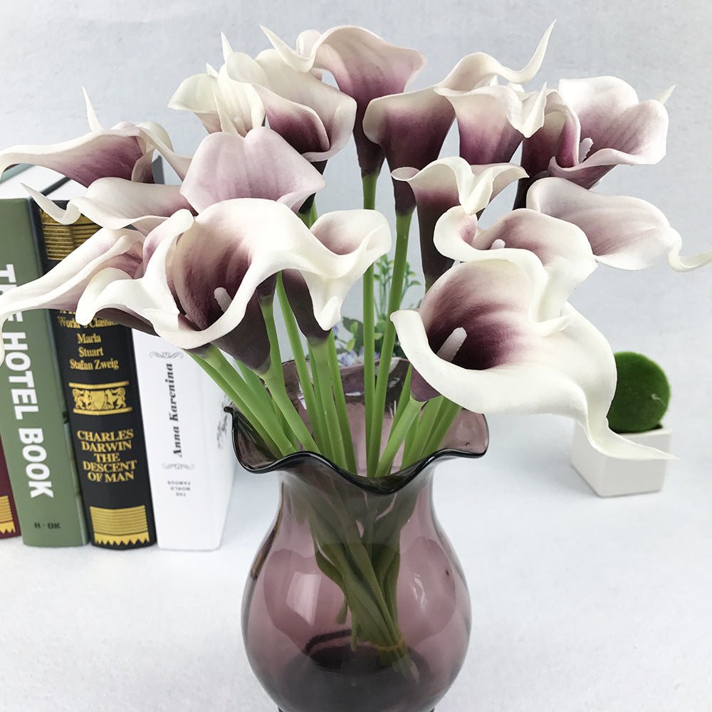 Real Touch Artificial Calla Lily Bridal For Living Room Indoor Decoration Wedding Bouquet Head Real Touch Flower Bouquets