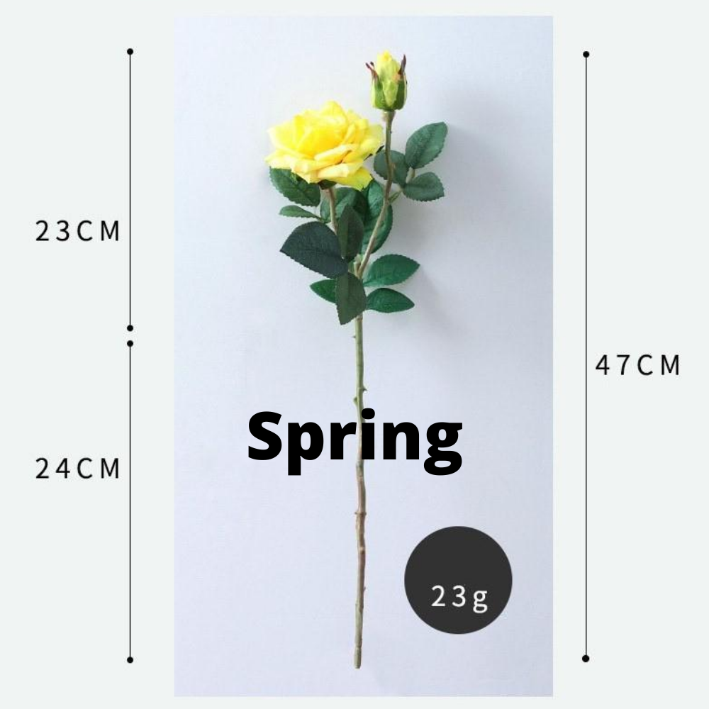 Real Touch Artificial 2 Heads Rose For Living Room Indoor Decoration And Wedding