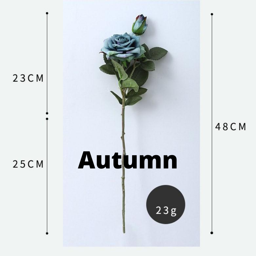 Real Touch Artificial 2 Heads Rose For Living Room Indoor Decoration And Wedding
