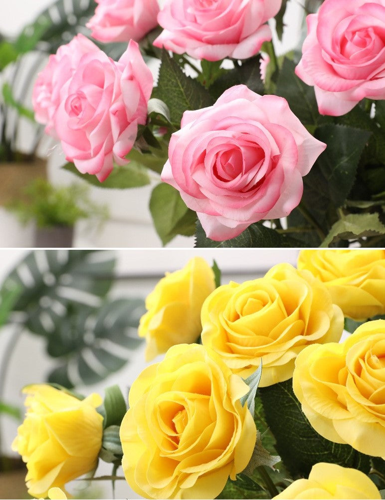 Real Touch Artificial Rose For Living Room Indoor Decoration And Wedding