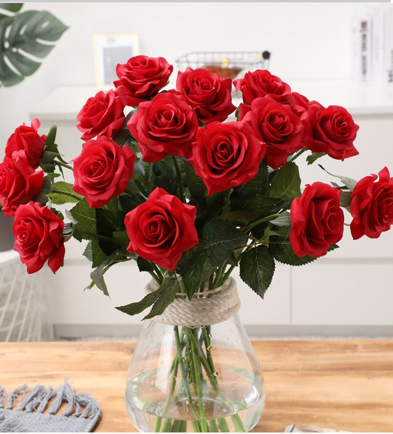 Real Touch Artificial Rose For Living Room Indoor Decoration And Wedding