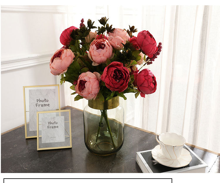Artificial Peony For Living Room Indoor Decoration And Wedding