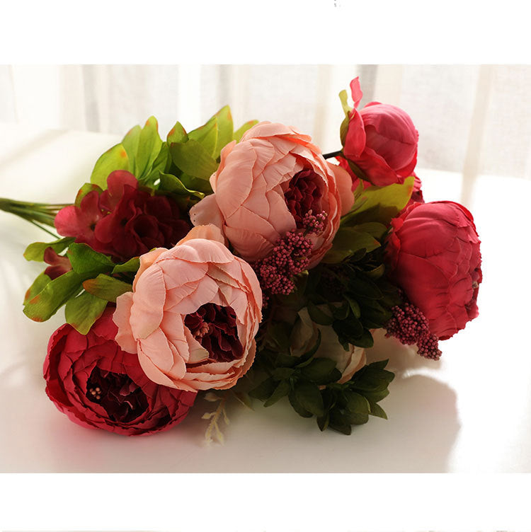 Artificial Peony For Living Room Indoor Decoration And Wedding