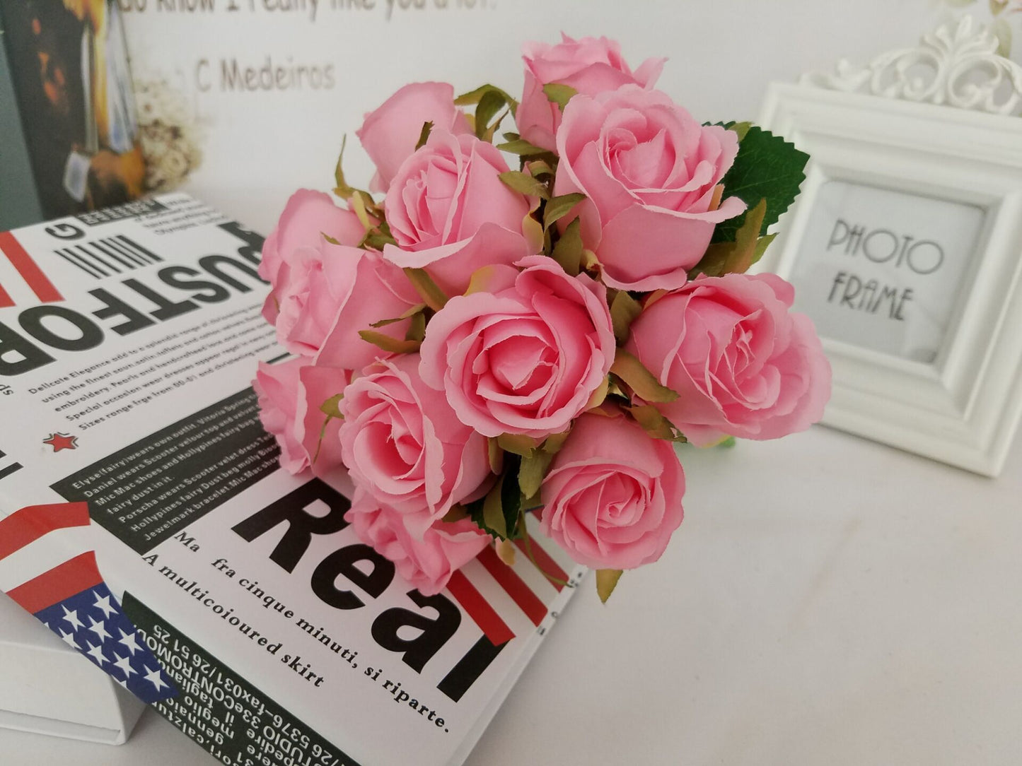 Artificial Rose Bouquet For Living Room Indoor Decoration And Wedding
