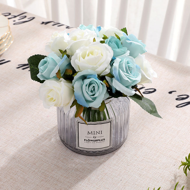 Artificial Rose Bouquet For Living Room Indoor Decoration And Wedding