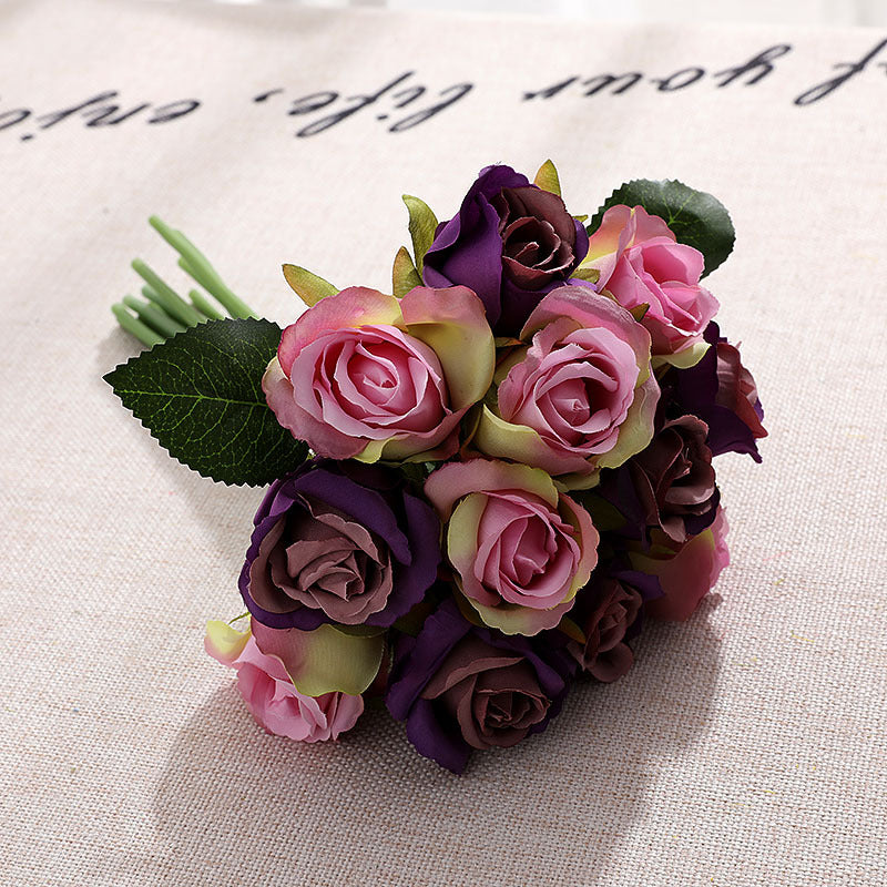 Artificial Rose Bouquet For Living Room Indoor Decoration And Wedding