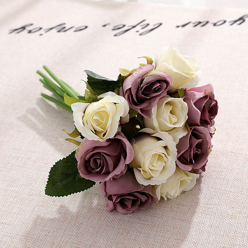 Artificial Rose Bouquet For Living Room Indoor Decoration And Wedding