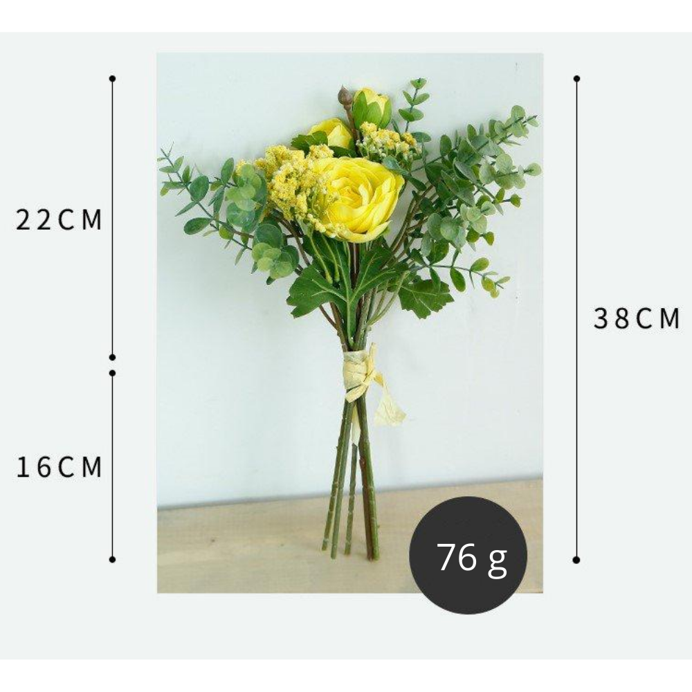 Rome Star Series - Artificial Silk Gypsophila Rose Bouquet Arrangement For Living Room Indoor Decoration And Wedding