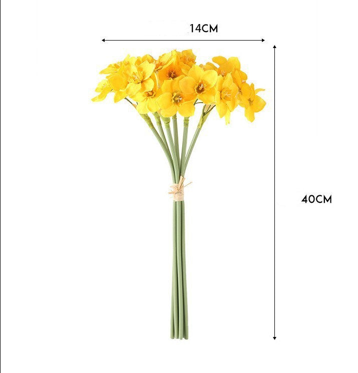 Artificial Daffodil For Living Room Indoor Decoration And Wedding