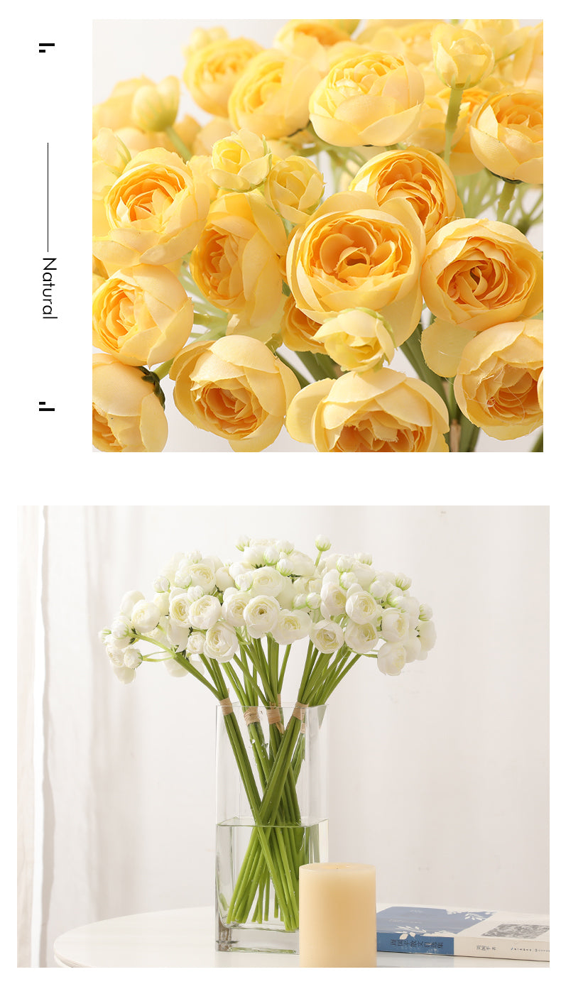 Artificial Little Camellia For Living Room Indoor Decoration And Wedding