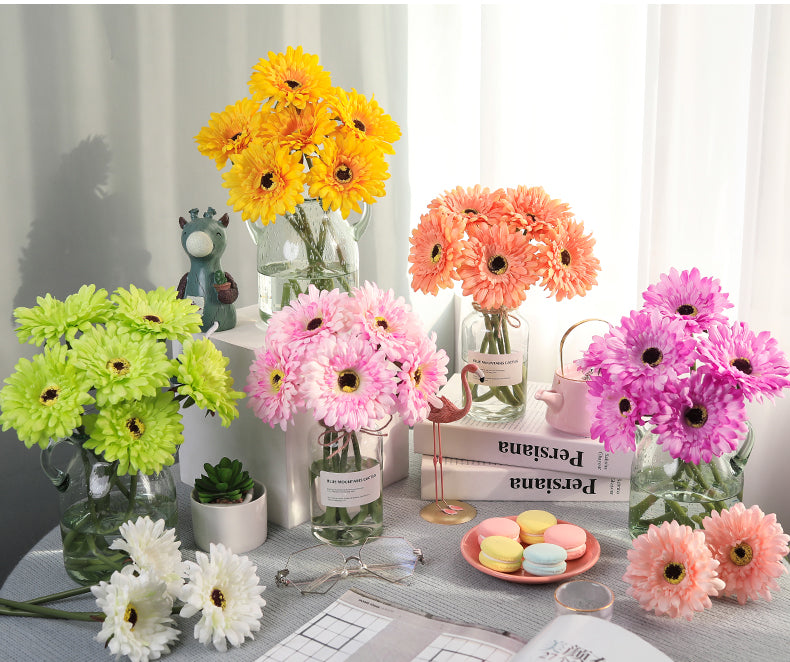 Artificial Gerbera For Living Room Indoor Decoration And Wedding