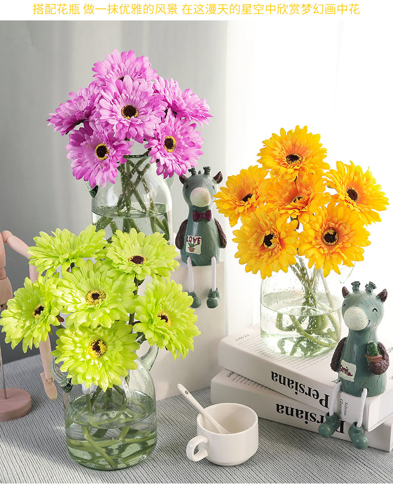 Artificial Gerbera For Living Room Indoor Decoration And Wedding