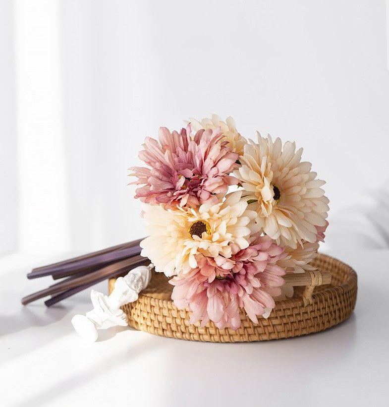Artificial Gerbera Bouquet For Living Room Indoor Decoration And Wedding
