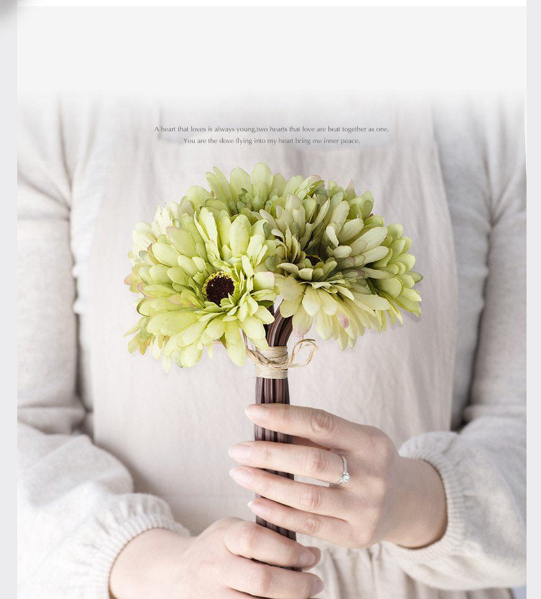 Artificial Gerbera Bouquet For Living Room Indoor Decoration And Wedding