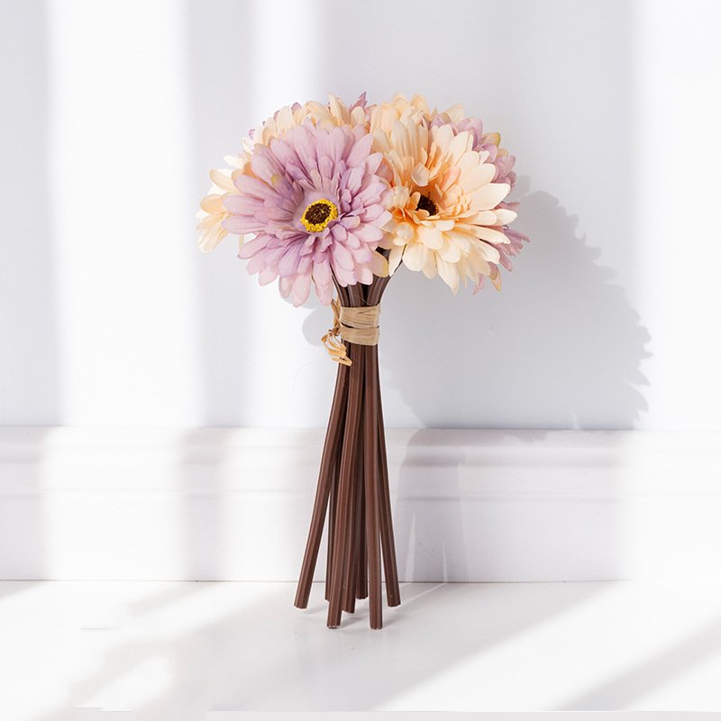 Artificial Gerbera Bouquet For Living Room Indoor Decoration And Wedding
