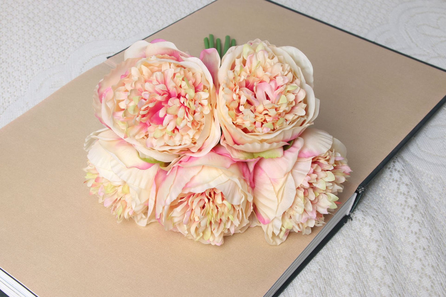 Artificial 5 Heads Peony For Living Room Indoor Decoration And Wedding