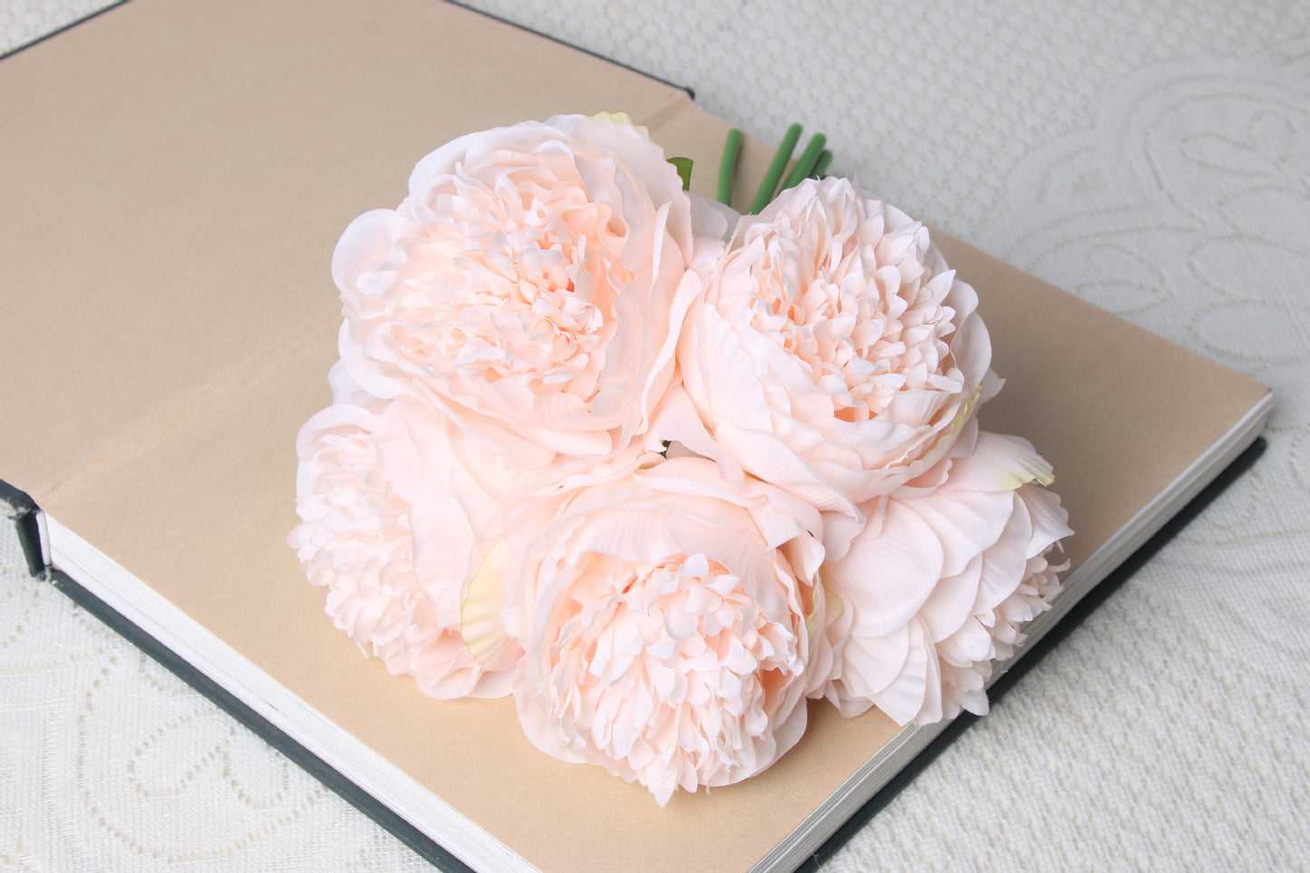 Artificial 5 Heads Peony For Living Room Indoor Decoration And Wedding