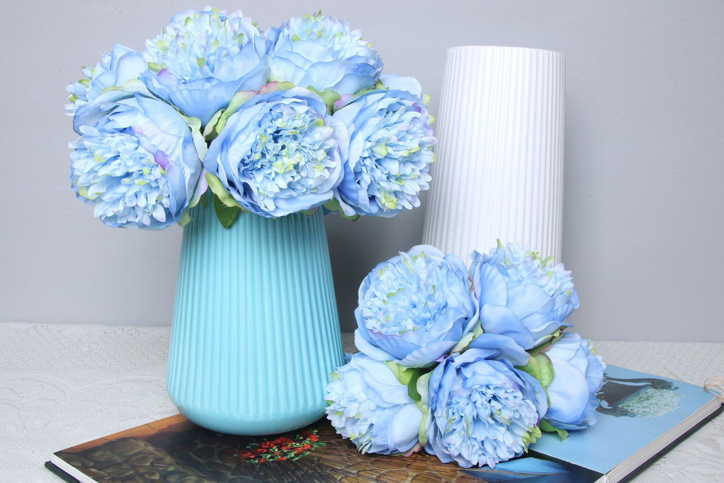 Artificial 5 Heads Peony For Living Room Indoor Decoration And Wedding