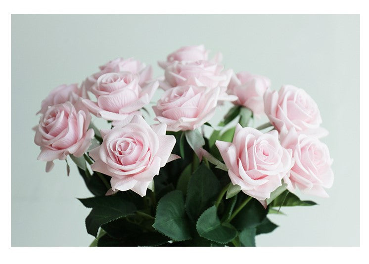 Real Touch Artificial Horn Rose For Living Room Indoor Decoration And Wedding
