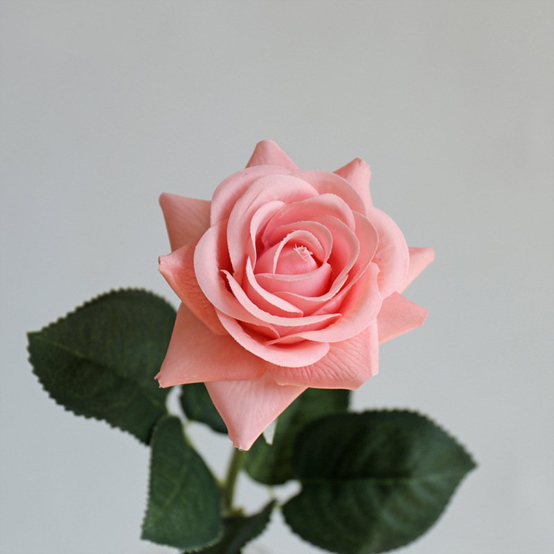 Real Touch Artificial Horn Rose For Living Room Indoor Decoration And Wedding