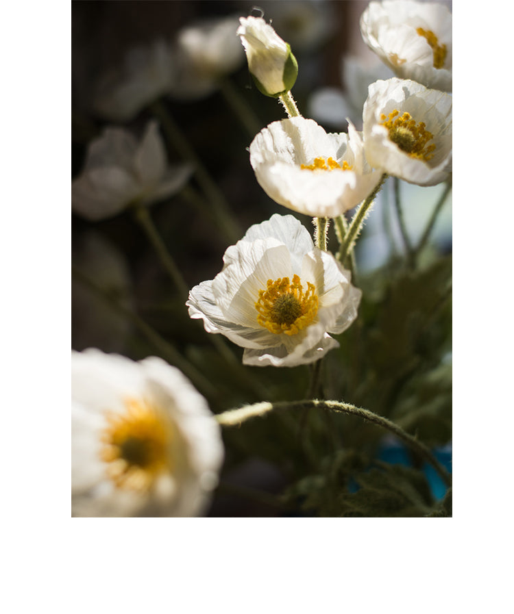 Artificial Poppy For Living Room Indoor Decoration And Wedding