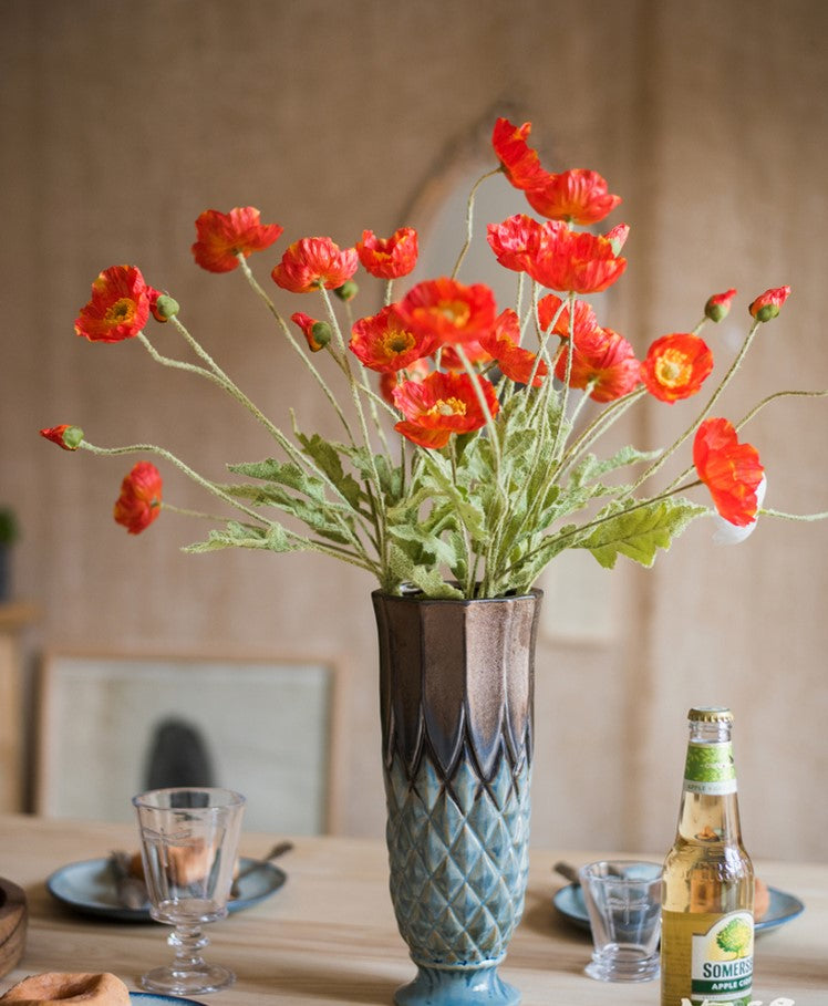 Artificial Poppy For Living Room Indoor Decoration And Wedding