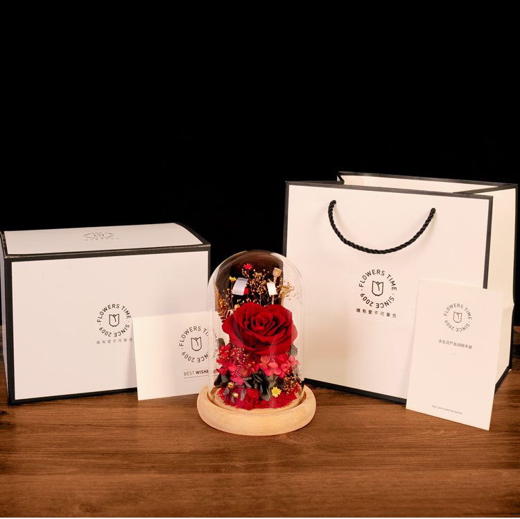 Preserved Rose in The Glass Dome For Any Occasion