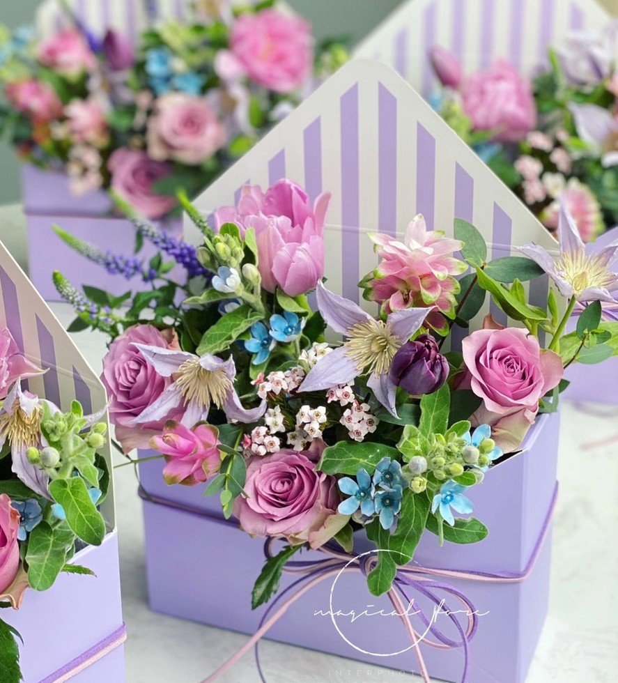 Envelope Flower Boxes - Beautiful Flower Gift Box Florist Packaging