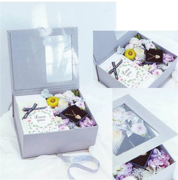Flower Gift Box - Flower arrangement and Gift In One Box