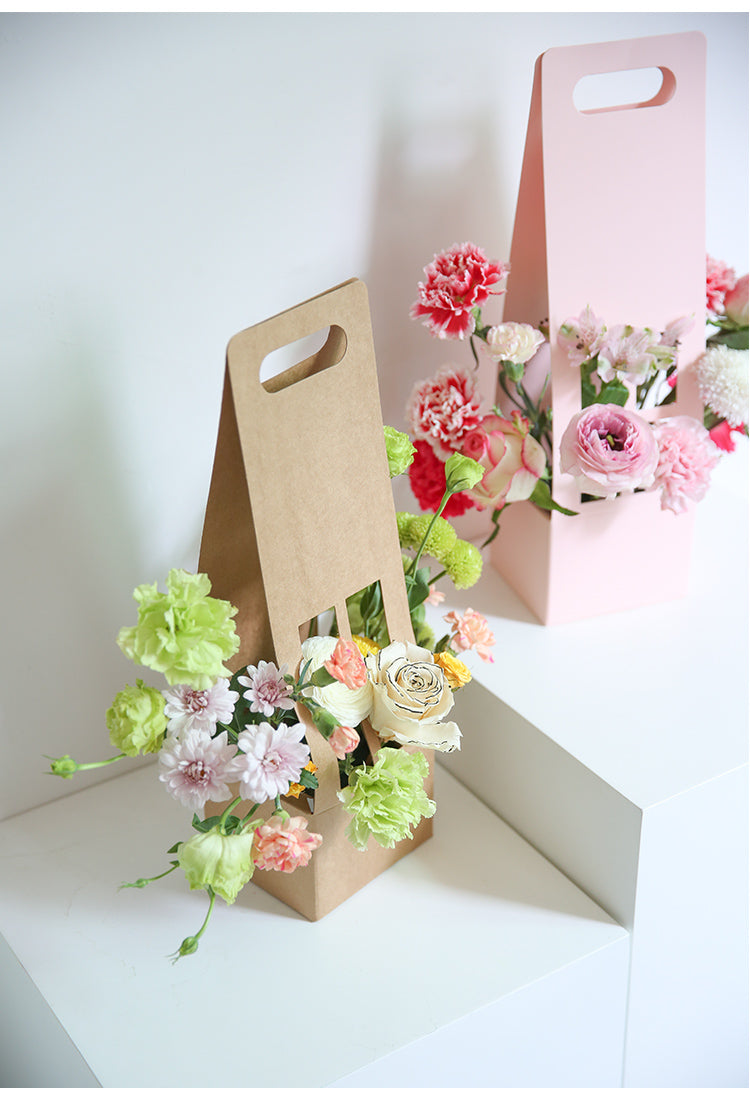 Handheld Kraft Paper Window Flower Box
