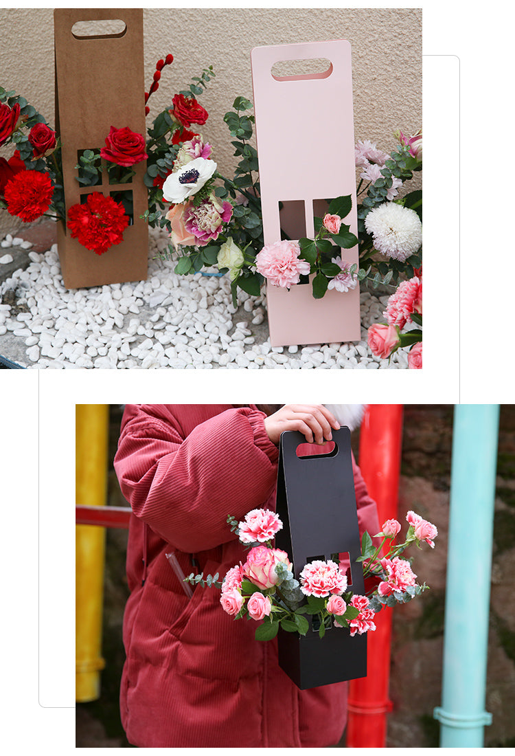 Handheld Kraft Paper Window Flower Box