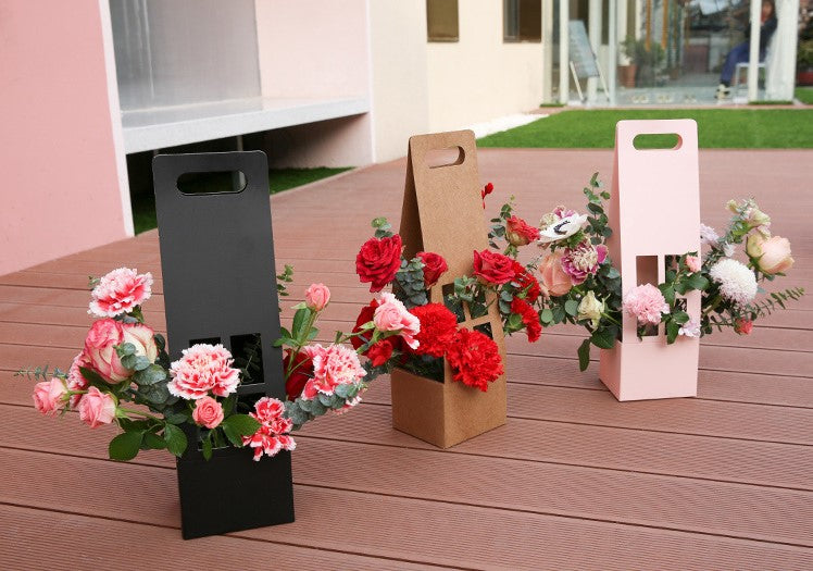 Handheld Kraft Paper Window Flower Box