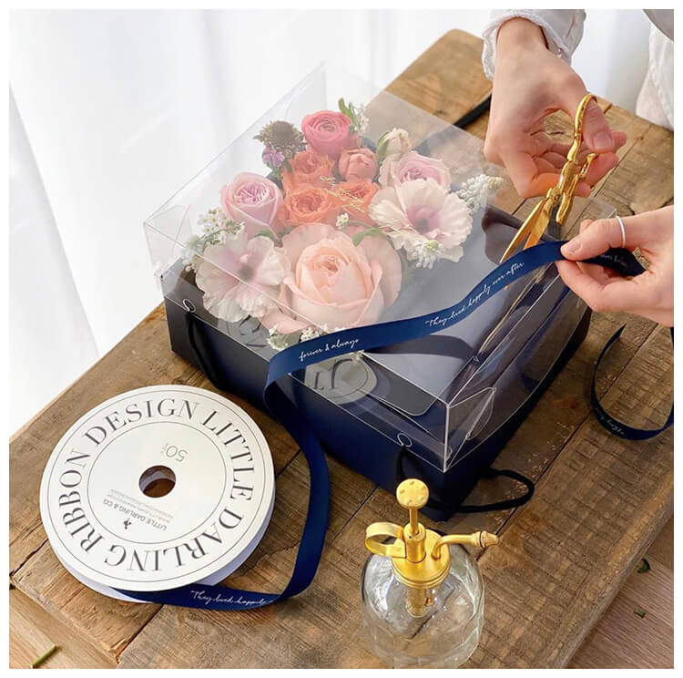 Transparent PVC Flower Gift Box