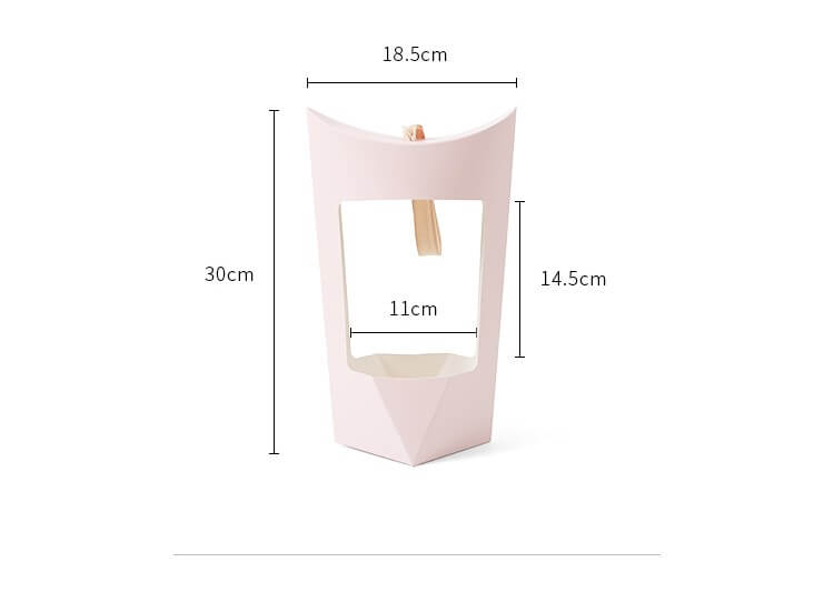 Curve Shaped Open Window Flower Gift Box