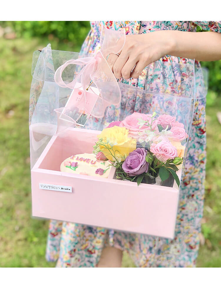 Handheld PVC Flower Gift Box