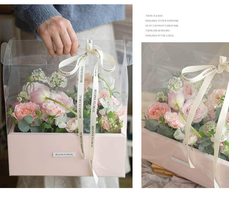 Handheld PVC Flower Gift Box
