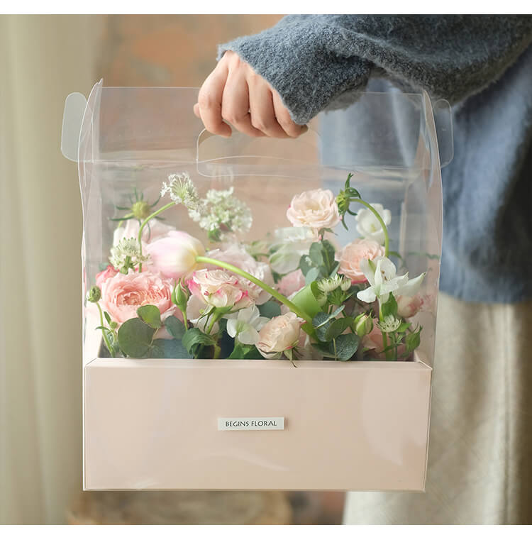 Handheld PVC Flower Gift Box