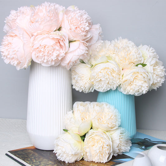 Artificial 5 Heads Peony For Living Room Indoor Decoration And Wedding