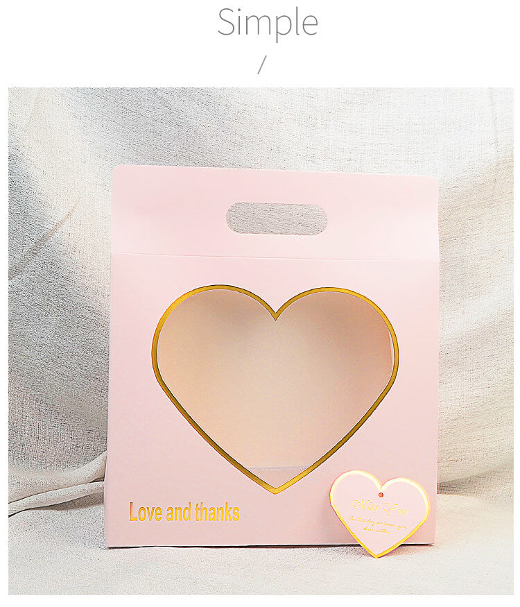 Heart shaped Open Window Flower Gift Bag