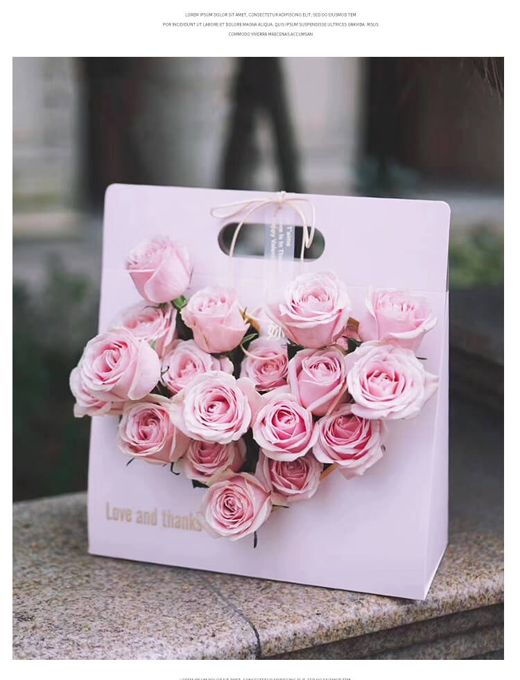 Heart shaped Open Window Flower Gift Bag