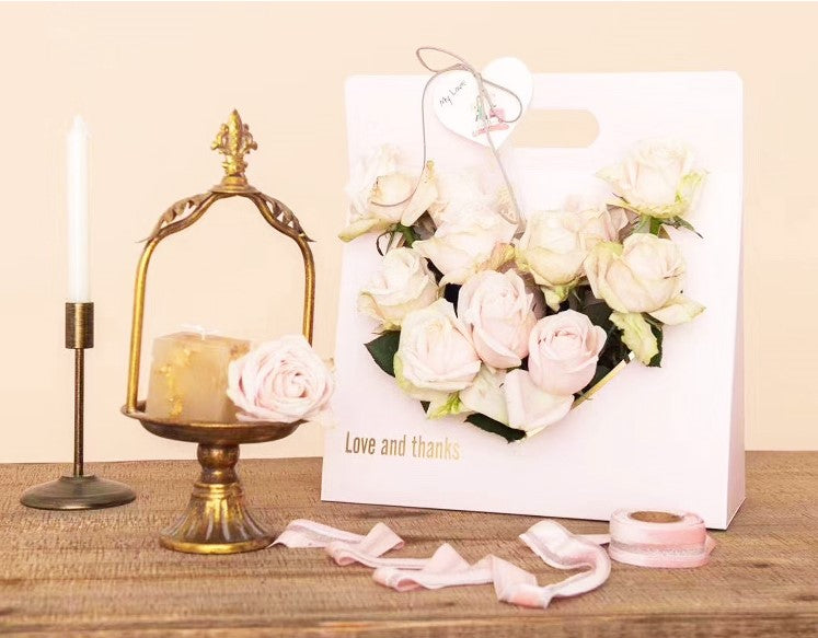 Heart shaped Open Window Flower Gift Bag