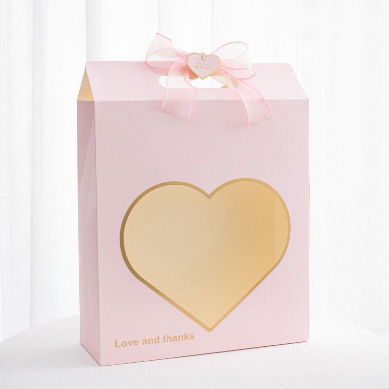 Heart shaped Open Window Flower Gift Bag