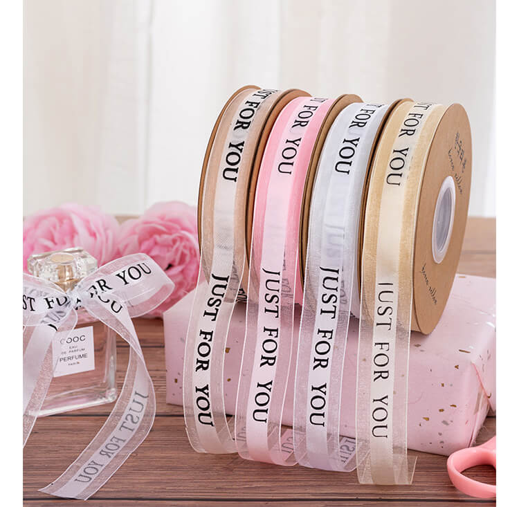 Just For You Ribbon For Flower Bouquet and Gift Wrapping - 1 cm 50 Yards