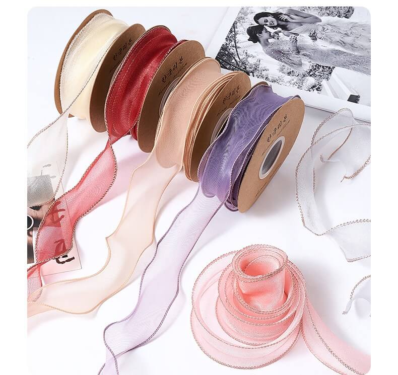 Fishtail Yarn Wave Ribbon for Flower Bouquet and Gift Packing
