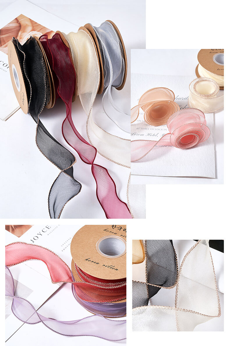 Fishtail Yarn Wave Ribbon for Flower Bouquet and Gift Packing