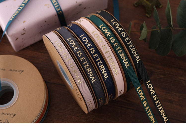 Love is Eternal Bronzing Spiral Ribbon