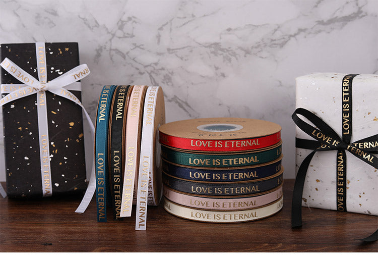 Love is Eternal Bronzing Spiral Ribbon