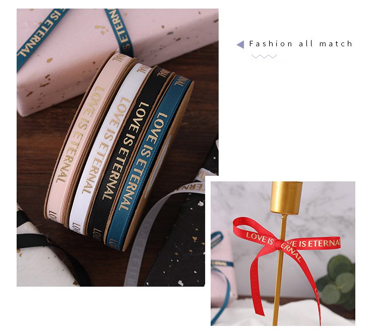 Love is Eternal Bronzing Spiral Ribbon