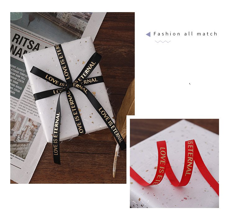 Love is Eternal Bronzing Spiral Ribbon